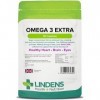 Lindens Huile de poisson oméga 3 Extra 1 000 mg en gélules | 90 Lot | 1 100 mg d’acide gras oméga 3 DHA & EPA pour 2 capsules