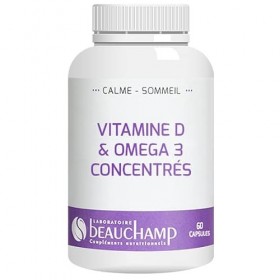 Laboratoire Beauchamp - Complément alimentaire Vitamine D3 & Oméga 3 concentrés - Défenses immunitaires - Bon fonctionnement 