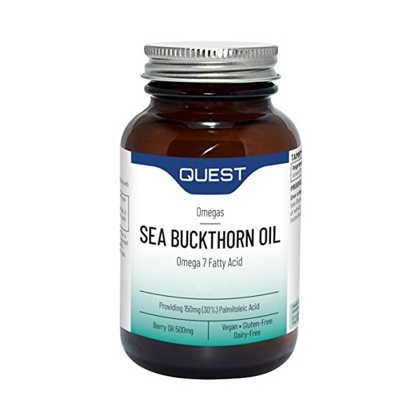 Quest - Huile Argousier - Oméga 7 Acide Gras - 120 Capsules