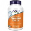 Now Foods, Double Strength DHA-500, Oméga-3 dAcides Gras, Haute Dosé, 90 Capsules molles, Testé en Laboratoire, Sans Soja, S