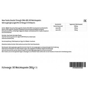 Now Foods, Double Strength DHA-500, Oméga-3 dAcides Gras, Haute Dosé, 90 Capsules molles, Testé en Laboratoire, Sans Soja, S
