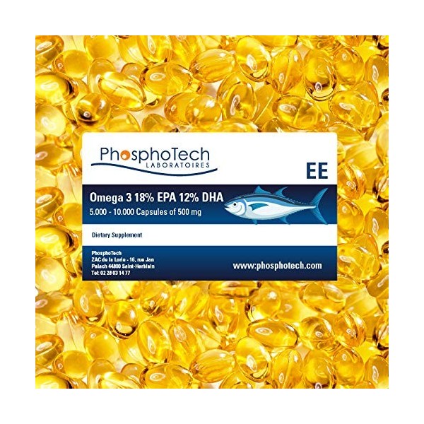 Omega 3 18/12TG 500 mg - Cartons de 1.000 ou 10.000 capsules - Cartons of 1.000 or 10.000 capsules 1000 