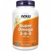 Now Foods, Super Omega 3-6-9, 1200mg, avec Huile de Bourrache, Huile de Poisson et Huile de Graines de Lin, Haute Dosé, 180 C