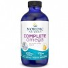 Nordic Naturals, Complete Omega, 1270mg, avec Huile de Bourrache et GLA, 237ml, Goût Citron, Testé en Laboratoire, Sans Soja,