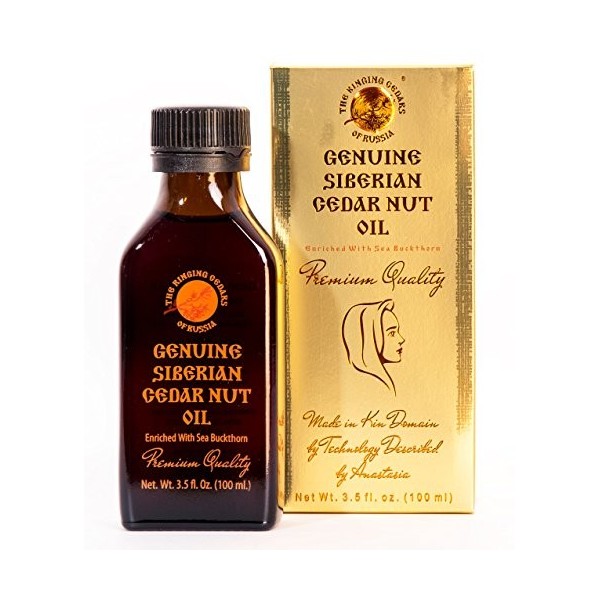 Huile de noix de cèdre de Sibérie de qualité supérieure enrichie de argousier, 100ml, extra vierge, sortie des pressoirs en b