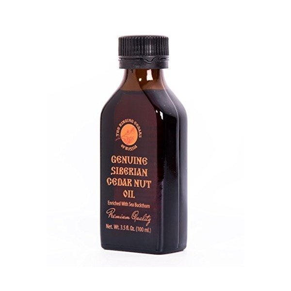 Huile de noix de cèdre de Sibérie de qualité supérieure enrichie de argousier, 100ml, extra vierge, sortie des pressoirs en b