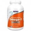 Now Foods, Molecularly Distilled Omega-3 Oméga-3 Distillé Moléculairement 1.000mg, DHA et EPA, 500 Capsules, Testé en Labor