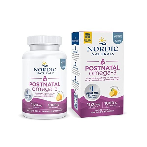 Postnatal Omega-3, 1120mg Lemon - 60 softgels