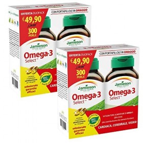 Omega 3 Select DuoPack 2 x 150 prl avec pilulier offert - JAMIESON 2 Confezioni da 300 Perle