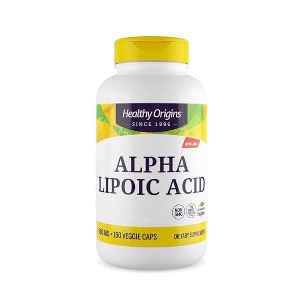 Healthy Origins, Acide Alpha Lipoïque, 600 mg, Depot Dose de 2 Jours, 150 Capsules, Testé en Laboratoire, Haute Dose, Sans Gl
