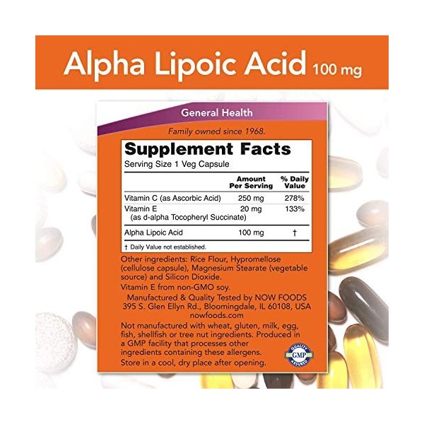 NOW Alpha Lipoic Acid 100mg 60vcap