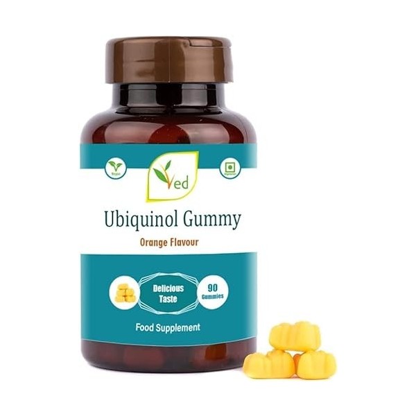 Ved Ubiquinol Gummy | Formulaire actif coq10 | Haute absorption / bioactivité accrue | Essentielle pour la santé cardiaque et