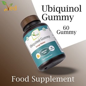 Ved Ubiquinol Gummy | Formulaire actif coq10 | Haute absorption / bioactivité accrue | Essentielle pour la santé cardiaque et