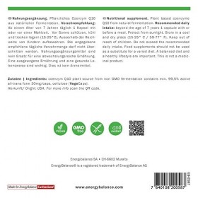 Coenzyme Q10 antioxydant 30mg - Formule Active - All-Trans - Haute Dose - Végétalien - Sans Gluten - Sans OGM - Marque Qualit