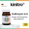 KINITRO CoEnzym Q 10 plus Vitamin C, Food Supplement, in 2 capsules 80 mg high-quality Q10 Ubiquinone from KANEKA and 80 mg