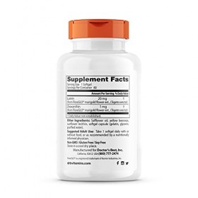 Doctors Best, FloraGlo, Sans Luteine, avec Zeaxanthine, 20 mg, 60 Gélules