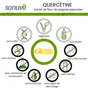 Sanuvit® - Quercétine 500 mg gélules | Dose élevée | Haute biodisponibilité et tolérance | Végétalien | 120 gélules