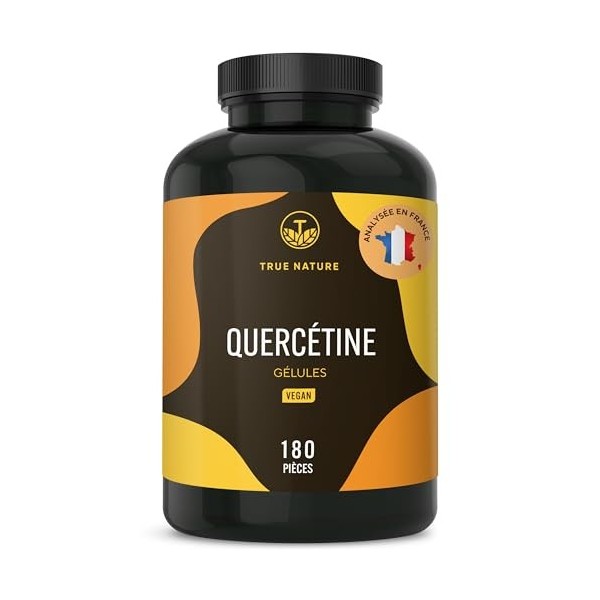 Quercetine 500mg par gélule - 180 gélules pour 6 mois - À Partir dExtrait de Fleur de Sophora du Japon - Sans additifs - Vég