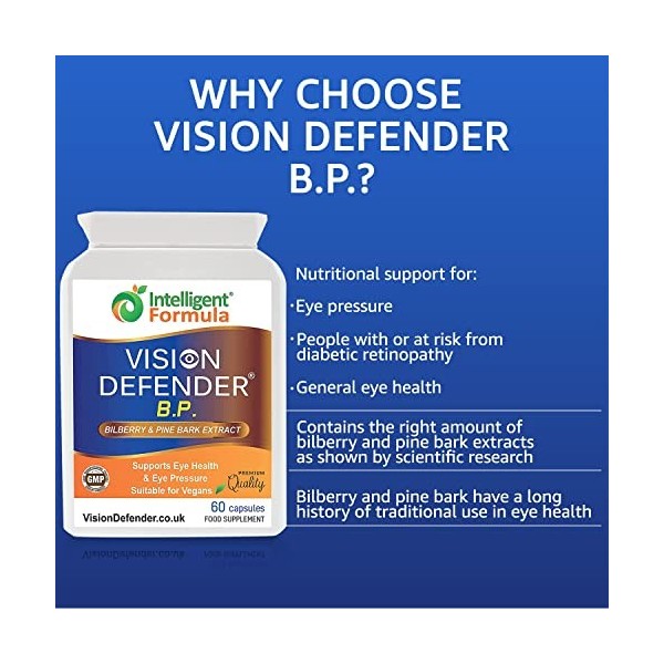 Vision Defender BP: supplément dextrait de myrtille et dextrait décorce de pin