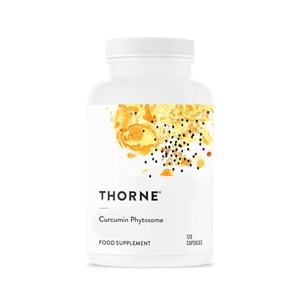 Thorne Curcumin Phytosome 500 mg Meriva - Curcumine à Libération Prolongée, Haute Absorption - Soutient une Réponse Inflamm