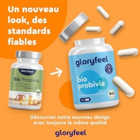 Bio Probivia, Ferment Lactiques Biologiques avec de lInuline, 180 Capsules Végétaliens 2 mois , 20 Milliards dUFC par Jour