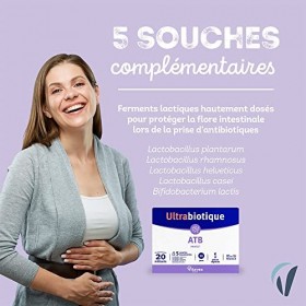 Ultrabiotique ATB Protect - Complément alimentaire équilibre flore intestinale - Probiotiques - 20 milliards de ferments lact
