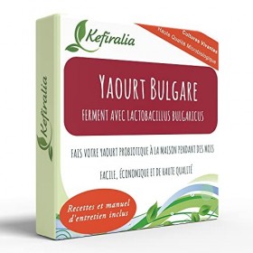 Ferment de Yaourt Bulgare Réutilisable Illimité + Mode demploi + Recettes + Aide et conseils en Français - KEFIRALIA®
