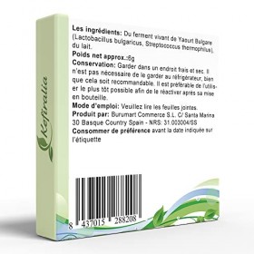 Ferment de Yaourt Bulgare Réutilisable Illimité + Mode demploi + Recettes + Aide et conseils en Français - KEFIRALIA®