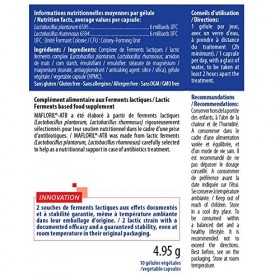 INELDEA SANTÉ NATURELLE - Mafloril ATB - Soutien nutritionnel en cas de prise dantibiotiques - 2 souches spécifiques de prob