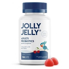 Gommes Probiotiques pour Adultes - 5B CFU Bacillus Coagulans par portion - sans OGM, sans gluten, halal, saveur cerise - 60 g