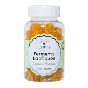 LASHILÉ BEAUTY - Compléments Alimentaires - Ferments Lactiques Mono Boost - Cure 1 mois - 60 Gummies - Vegan - Fabrication Fr