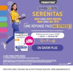 Symbiosys Serenitas - Probiotiques - Complément alimentaire anti stress, équilibre émotionnel, anxiété, nervosité