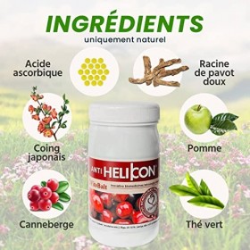 Supplément de santé intestinale - Confiture dHelicobacter Pylori - Jus de canneberge et thé vert - Soulagement des brûlures 