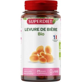 SUPERDIET - LEVURE DE BIERE BIO - 100 gélules