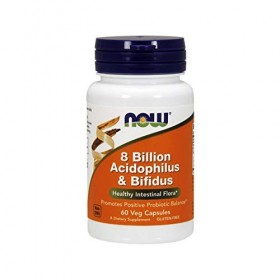 NOW Acidophilus et Bifidus, 8 Milliards, 60 Capsules Végétales