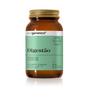 Ecogenetics Digestion - Soulage la Digestion Difficile, Gaz et Ballonnements, Estomac et Transit Intestinal - 60 Capsules