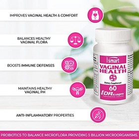 Vaginal Health - Probiotiques Flore Intime - 5 Souches de Probiotiques - Contribue à lÉquilibre de la Flore Vaginale - Aide 