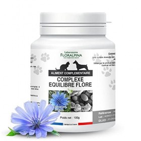 Floralpina - Equilibre Flore 100g - Probiotiques pour Nettoyer Les intestins des Chiens et des Chats