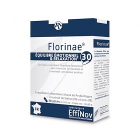 Florinae – Probiotiques – Favorise la Relaxation et la Détente - Souches Microbiotiques : Bifidobacterium et Lactobacillus – 
