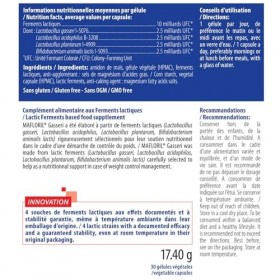 Ineldea Santé Naturelle - Mafloril Gasseri - 4 souches de probiotiques - 10 Milliards de Ferments - 30 gélules végétales - Sa