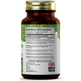 Ezyleaf Saccharomyces Boulardii [5 milliards dUFC] | 90 Gélules Végétaliennes | Supplément Probiotique | S Boulardii Probiot