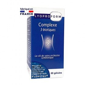 LYOPROFORM Complexe 3-biotiques - Complément alimentaire - Probiotique / flore intestinale - 3 souches de probiotiques renfor