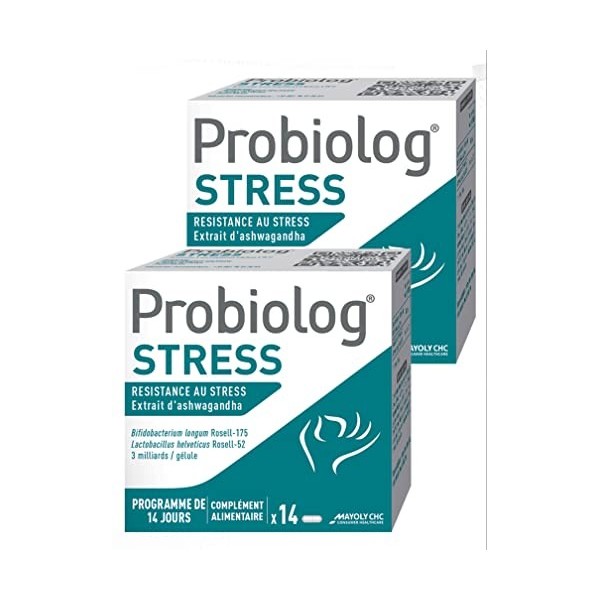 Mayoli Spindler Probiolog STRESS - Compléments alimentaires - résistance au stress - lot de 2 boîtes de 14 Gélules. Pack2 