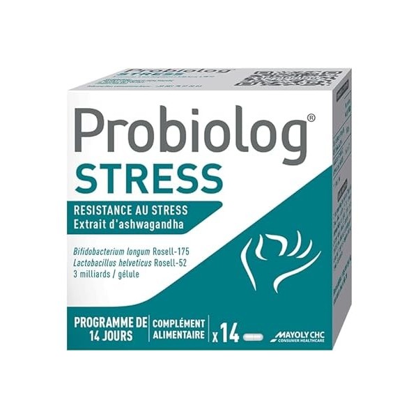 Mayoli Spindler Probiolog STRESS - Compléments alimentaires - résistance au stress - lot de 2 boîtes de 14 Gélules. Pack2 