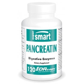 Supersmart - Pancreatin - Contient de la Pancréatine d’Origine Naturelle, de la Trypsine et de la Chymotrypsine - Aide à Amél