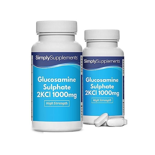 Sulfate de Glucosamine 1000mg | 120 comprimés | Jusquà 4 mois de beinfaits | SimplySupplements