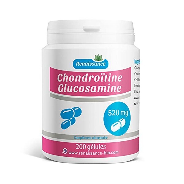 Glucosamine - Chondroitine - 520 mg - 200 gélules