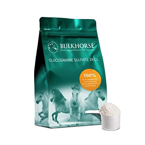 BulkHorse Sulfate de glucosamine 2KCl | Qualité premium 100% sulfate de glucosamine pur | Dosage efficace et entièrement exem