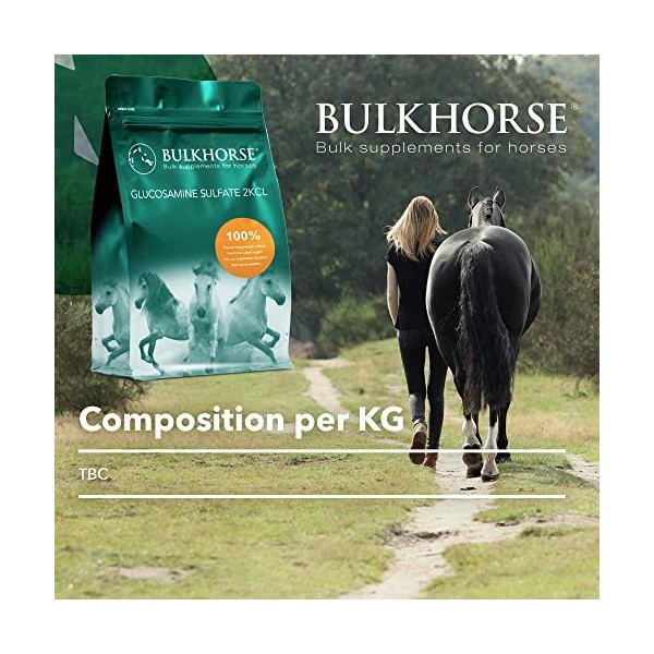 BulkHorse Sulfate de glucosamine 2KCl | Qualité premium 100% sulfate de glucosamine pur | Dosage efficace et entièrement exem