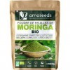 Poudre de feuilles de Moringa Bio 1KG | Vitamine A, Antioxydant, Détox, Peau | Qualité Supérieure